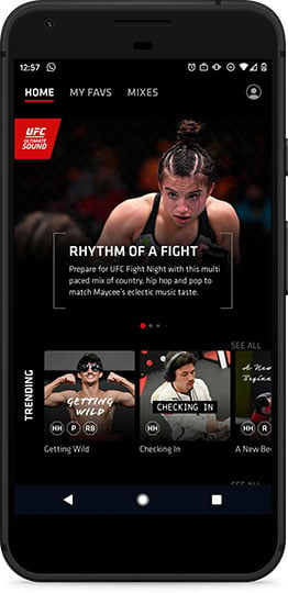 UFC Ultimate Sound app music and media app for MMA fans | Tuned Global